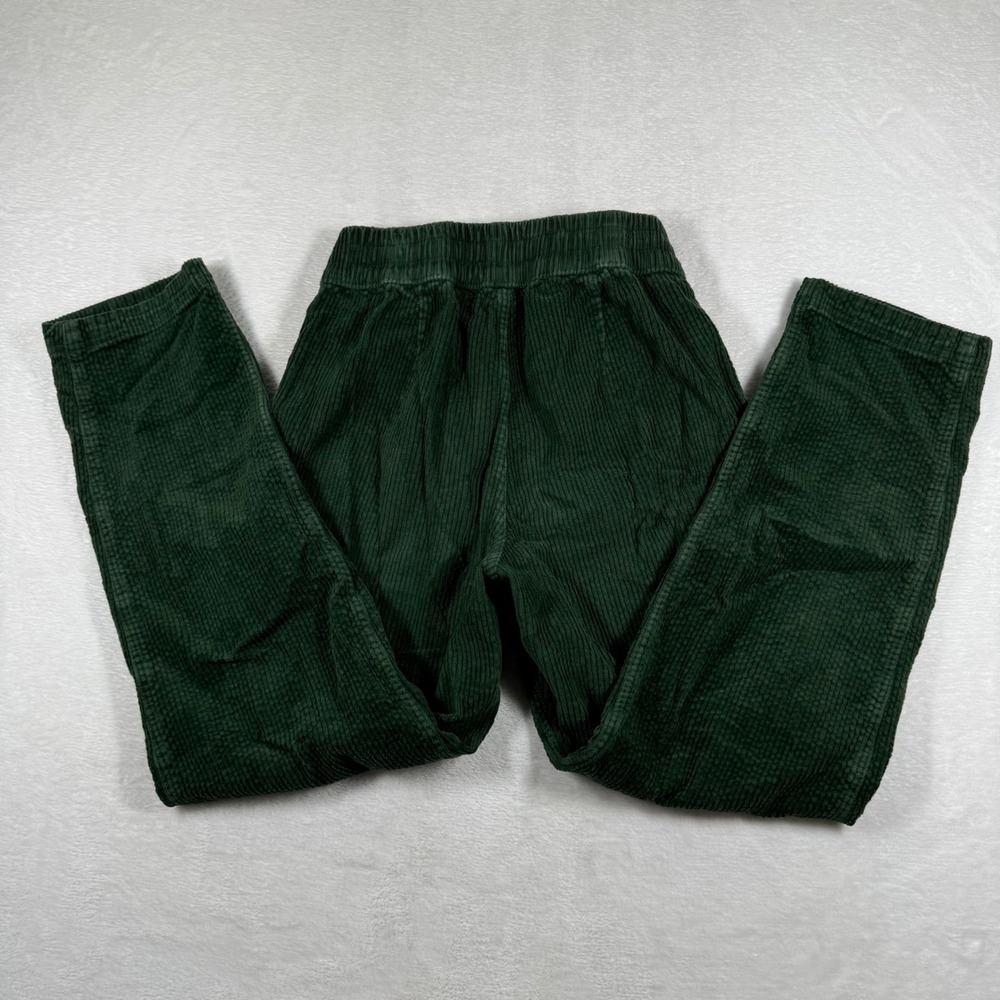 Pact Organic Cotton Corduroy Straight Leg Pants Forest Green Womens Small